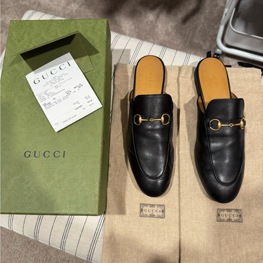 Gucci Black Princetown Mules size 40